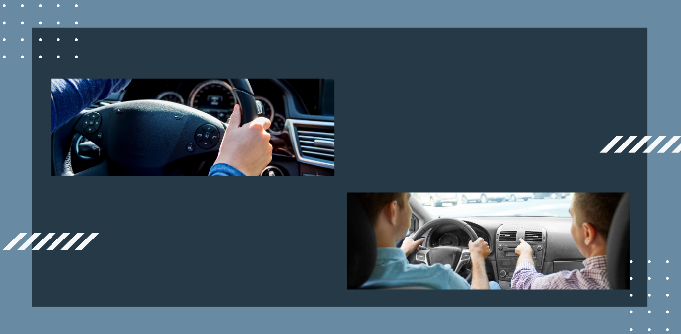 Blue and White Illustration Driving Course Promotion Banner 2